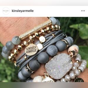 Kinsley Armelle Gray & Gold Bracelet